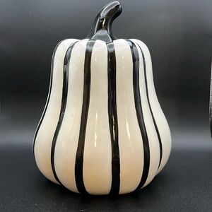 NWT black and white Halloween pumpkin